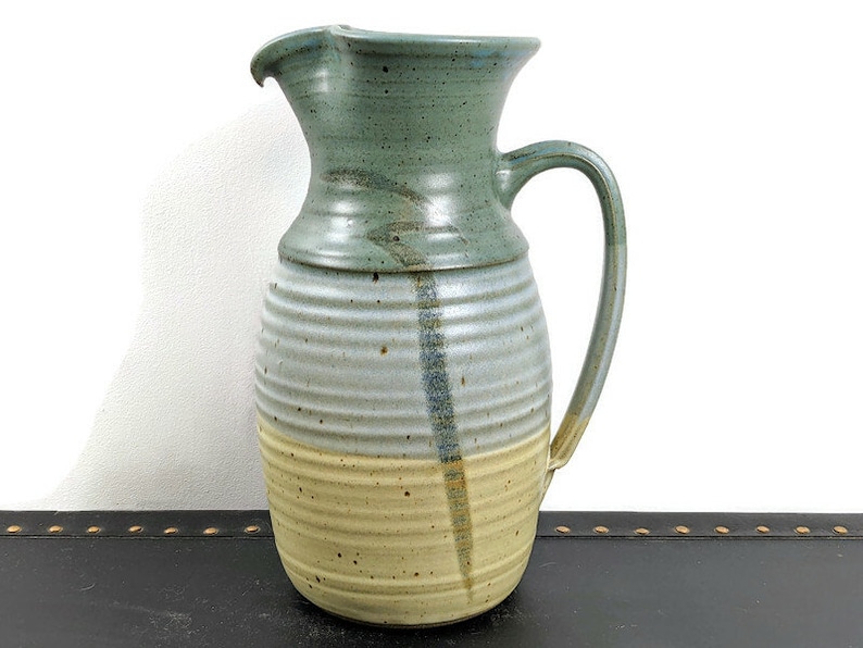 Vintage Stoneware Studio Pottery Vase / Pitcher Signed - Etsy