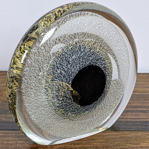 1994 Michael Nourot Handmade Studio / Art Glass Disc Paperweight shops Sculpture