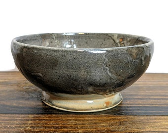 Vintage Glazed Studio Pottery Bowl Marked FSS