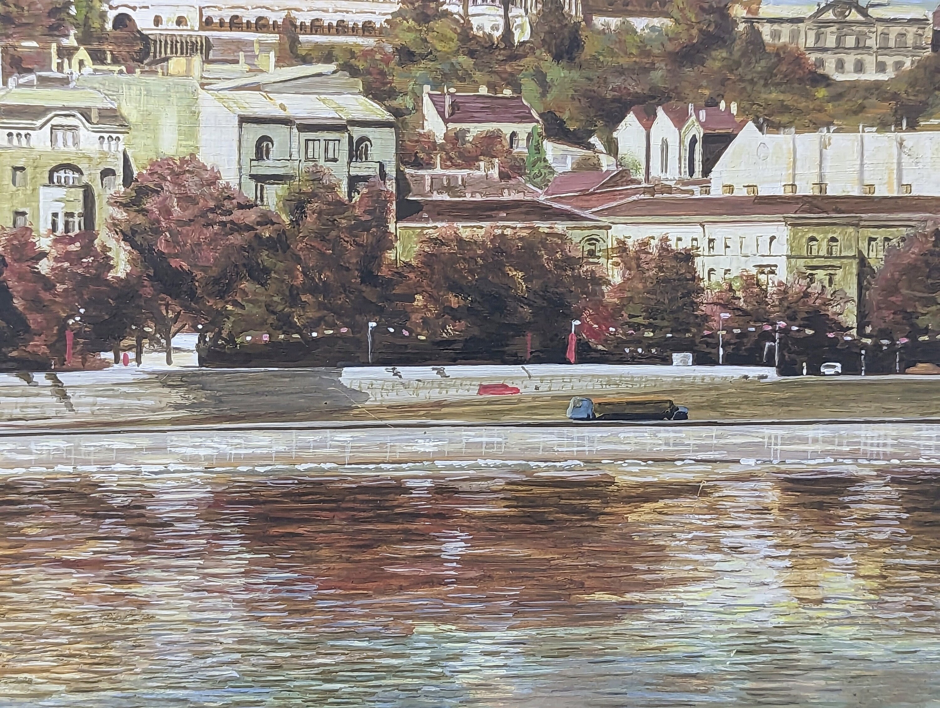 Original Oil Painting of Budapest Cityscape - Etsy