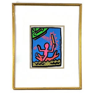 Lithograph Reproduction After Keith Haring Stamped by Keith Haring Estate