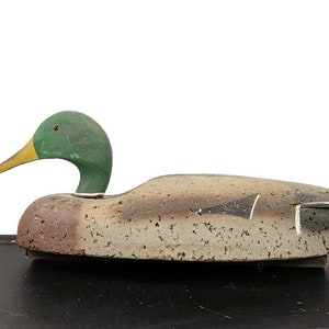 Antique Cork and Wood Mallard Duck Decoy