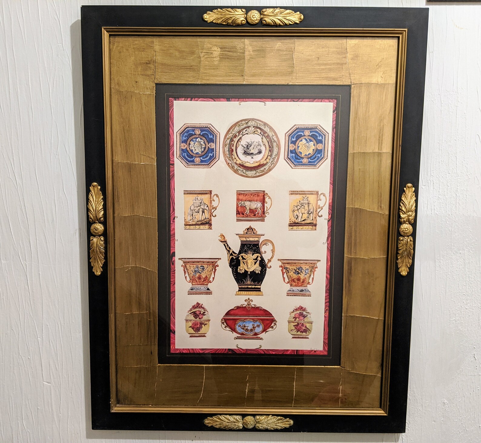 John Richard Framed Artwork Print Victorian Cups & Plates Etsy