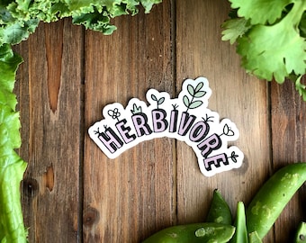 Herbivore Vinyl Sticker: Vegan Plant Eater Decal