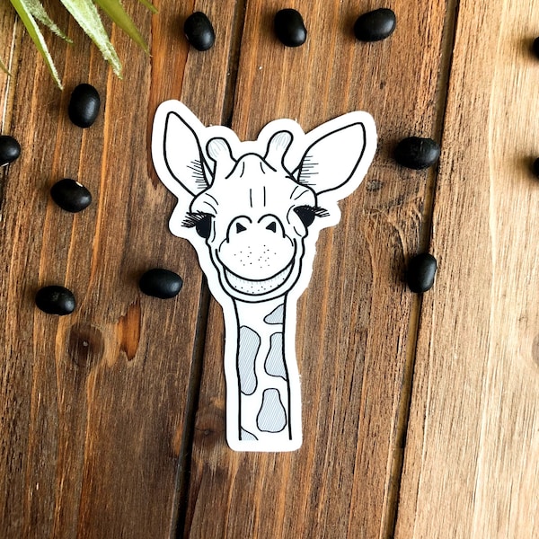 Giraffe Sticker - Etsy