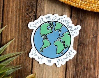 Save the Planet Vinyl Sticker: Inspirational Laptop Decal