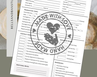 Real Estate under contract checklist Template, checklist, Under Contract, Real estate marketing, Customize, Canva, printable