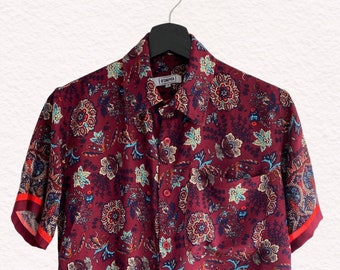 O'Carioca Cherry Short Sleeve Button Up Shirt with a relaxed fit.