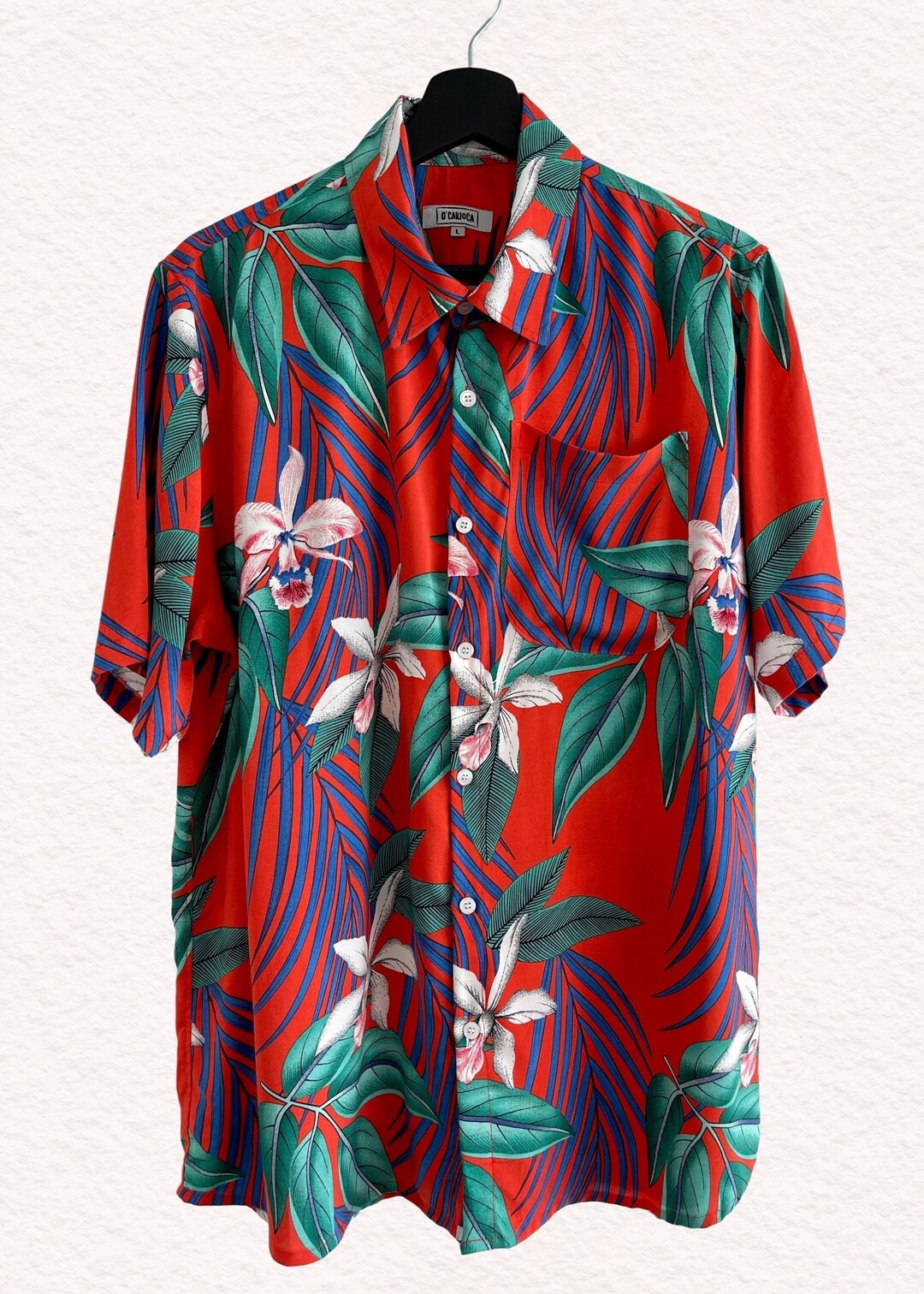 O'carioca Holbox Short Sleeve Button up Shirt With a - Etsy