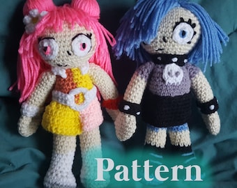 Padrão Ami e Yumi de crochê
