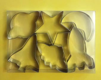 Vaisseau spatial, fusée, navette Sturn, emporte-pièce étoile lune, moule à biscuits fondant