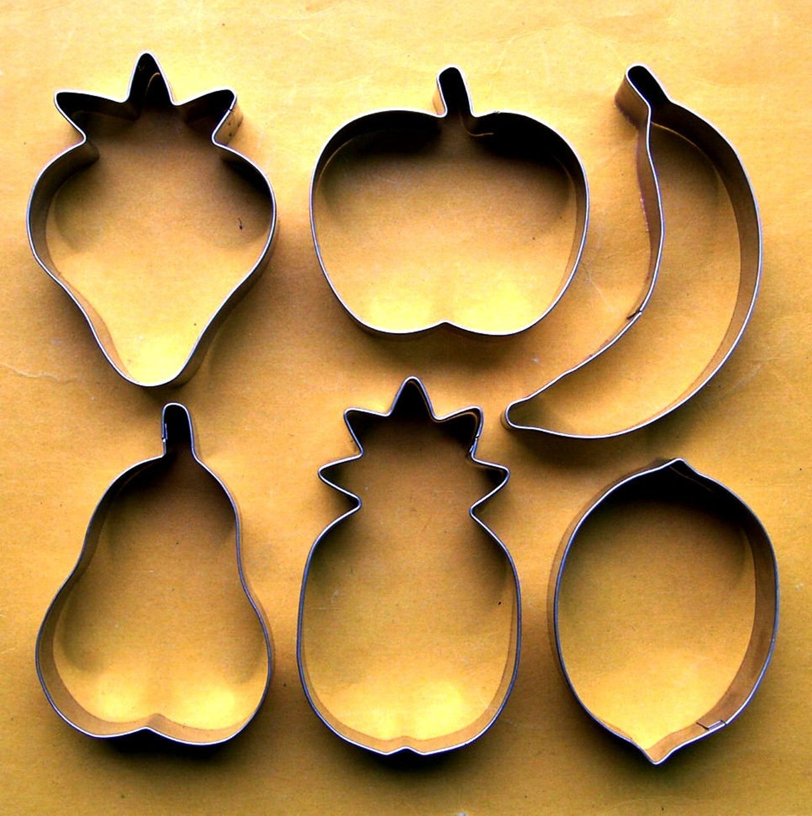 Fruits Cookie Cutter Set Apple Pear Pineapple Lemon Strawberry Etsy