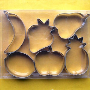 Fruits Cookie Cutter Set Apple Pear Pineapple Lemon Strawberry Banana Fondant Biscuit Pastry Baking Mold