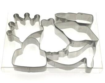 Lady Dress Cookie Cutter Set Include Dress Handbag Highheel Lips Lipstick Crown