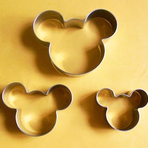 3 size Mickey Mouse Cookie Cutter Fondant Pastry Biscuit Baking Mold Set image 1