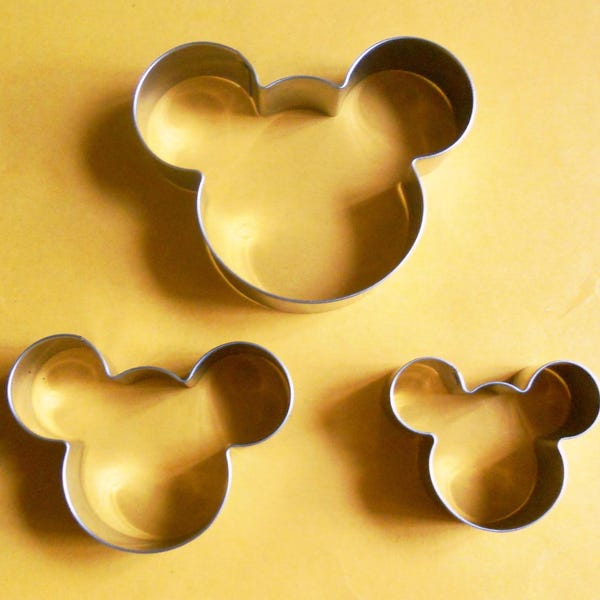 3 size Mickey Mouse Cookie Cutter Fondant Pastry Biscuit Baking Mold Set