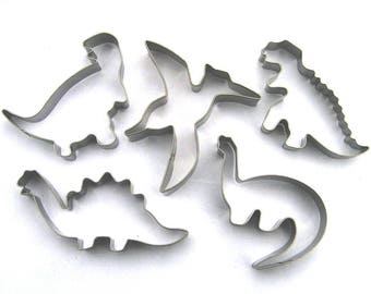 Ensemble de moules en métal pour biscuits fondant dinosaure Dino