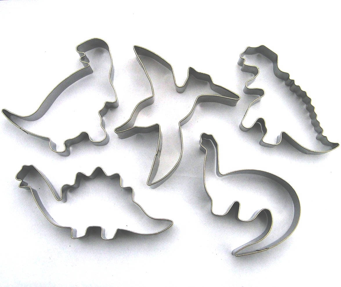 Dinosaur Cookie Cutters Dino Fondant Pastry Biscuit Metal Mold Set Etsy Ireland
