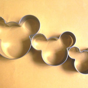 3 size Mickey Mouse Cookie Cutter Fondant Pastry Biscuit Baking Mold Set image 2