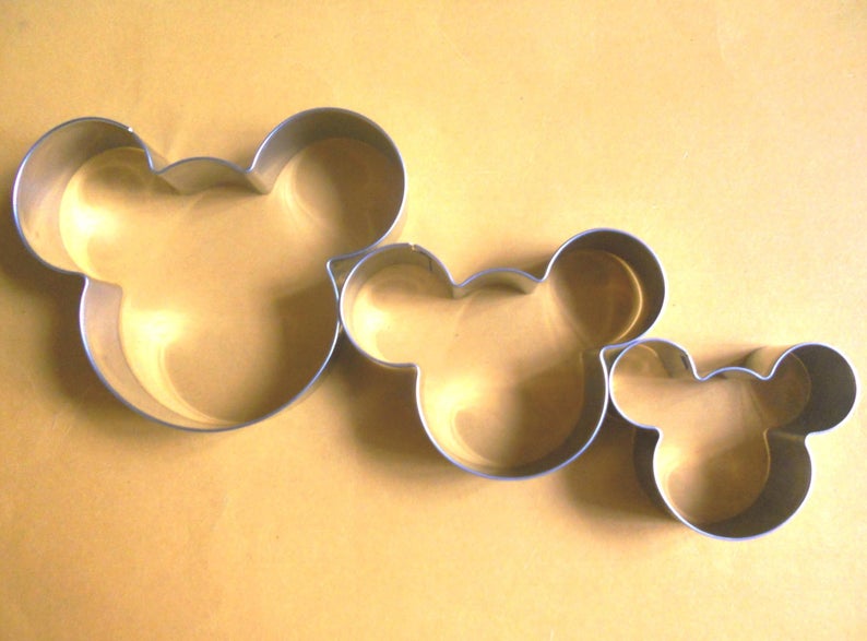 3 size Mickey Mouse Cookie Cutter Fondant Pastry Biscuit Baking Mold Set image 2