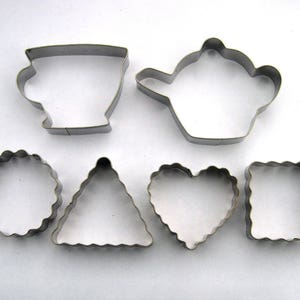 Teapot Teacup Classic Cookie Cutter Teatime Fondant Biscuit Pastry Baking mold Set