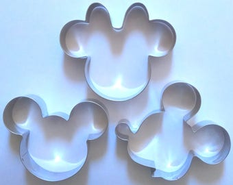 ミッキーミニーマウス ベーキングクッキーカッター フォンダン ペストリー ビスケット型セット