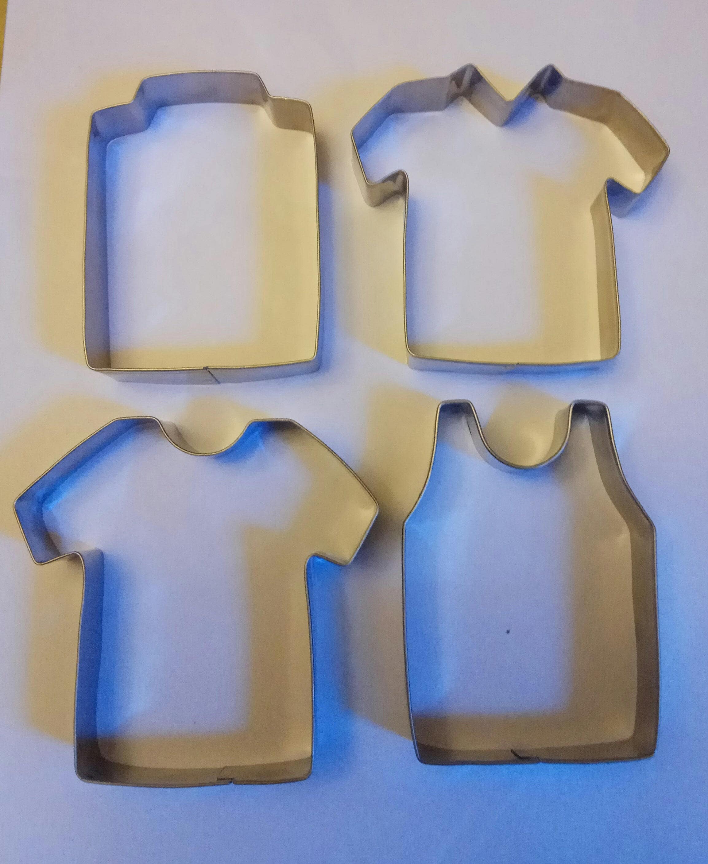 2 Mini T-Shirt Metal Cookie Cutter