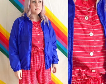 80s 90s Vintage Red Striped Cotton Romper - Vintage 90s Red Plus Size Cotton Romper - Vintage 90s Plus Size Romper
