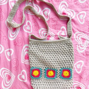 90s 2000s Y2K MUDD Clothing Crochet Woven Bag Purse Satchel