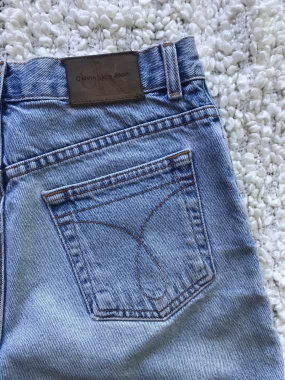 90s Calvin Klein Jeans High Waisted Double Stone … - image 4
