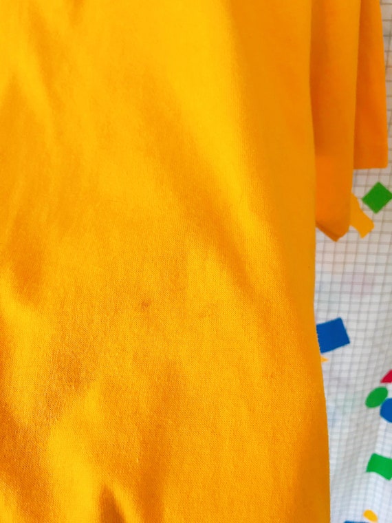 80s Basic Yellow Soffe Henley Baseball Raglan T-S… - image 3