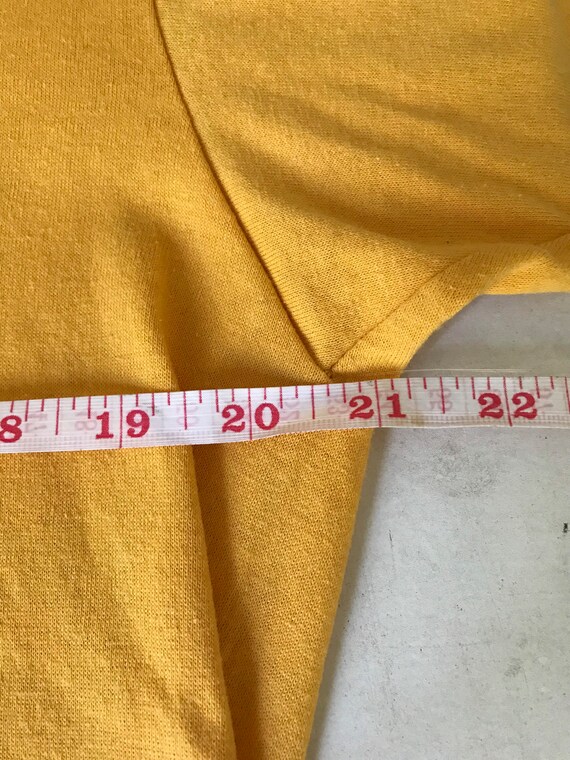 80s Basic Yellow Soffe Henley Baseball Raglan T-S… - image 4