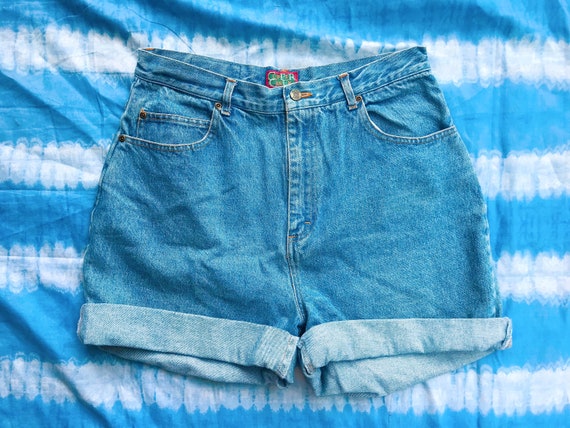 90s Vintage High Waisted Denim Shorts - Vintage D… - image 1