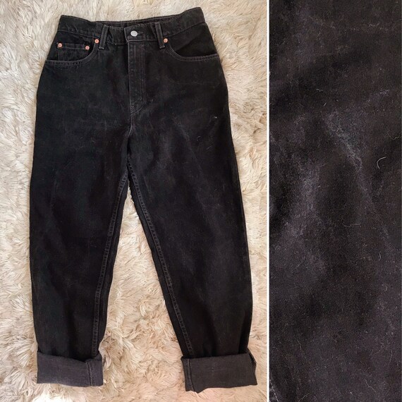 90s Vintage Levi 551 Black Denim High Waisted Jean