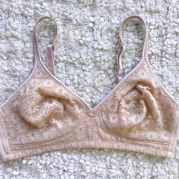 80s Warners Lacey Daisy Impreso Bra Size 38C - Etsy