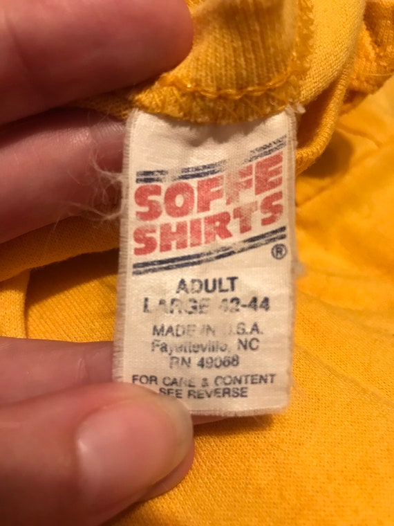 80s Basic Yellow Soffe Henley Baseball Raglan T-S… - image 6