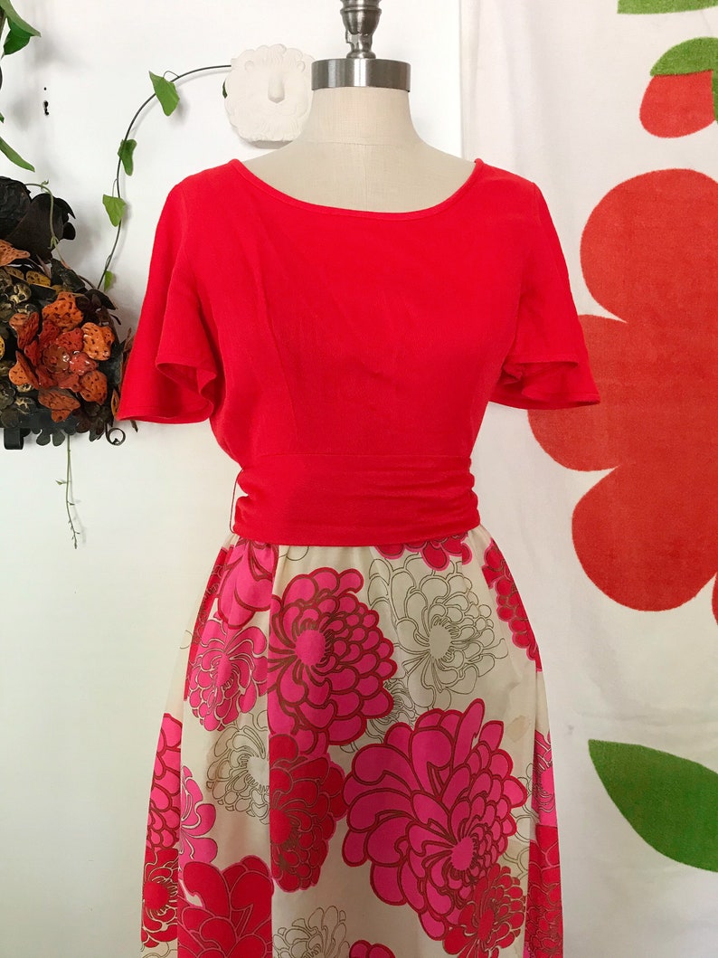 Vintage Alfred Shaheen 60s Maxi Dress Alfred Shaheen Vintage Shaheen 1960s designer dress image 4