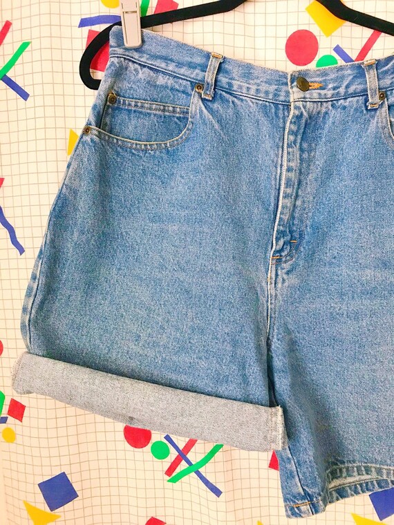 90s Vintage High Waisted Denim Shorts - Vintage D… - image 4