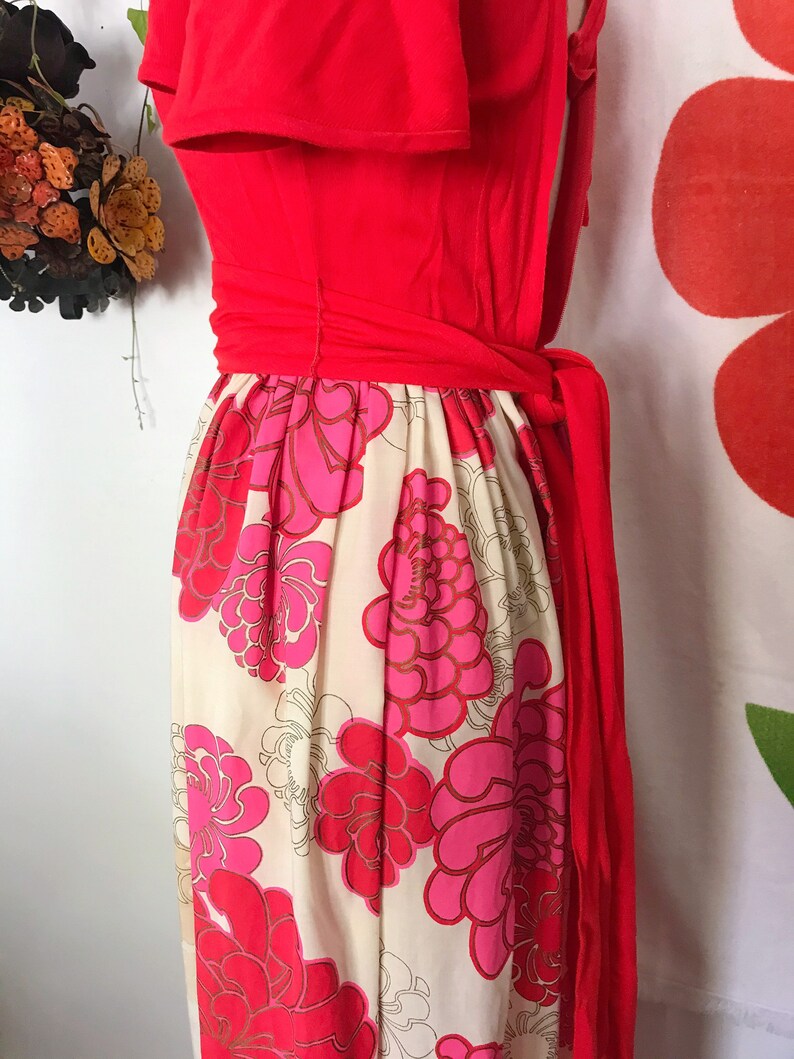 Vintage Alfred Shaheen 60s Maxi Dress Alfred Shaheen Vintage Shaheen 1960s designer dress image 8