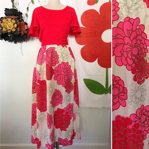 Vintage Alfred Shaheen 60s Maxi Dress - Alfred Sha