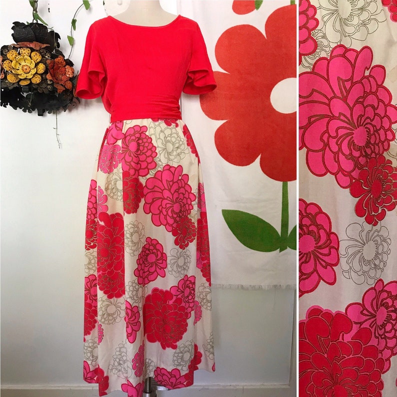 Vintage Alfred Shaheen 60s Maxi Dress Alfred Shaheen Vintage Shaheen 1960s designer dress image 1