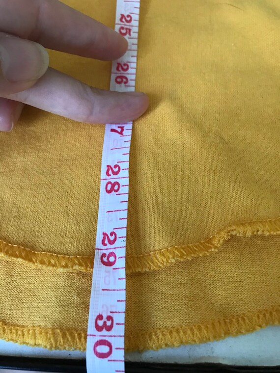 80s Basic Yellow Soffe Henley Baseball Raglan T-S… - image 5