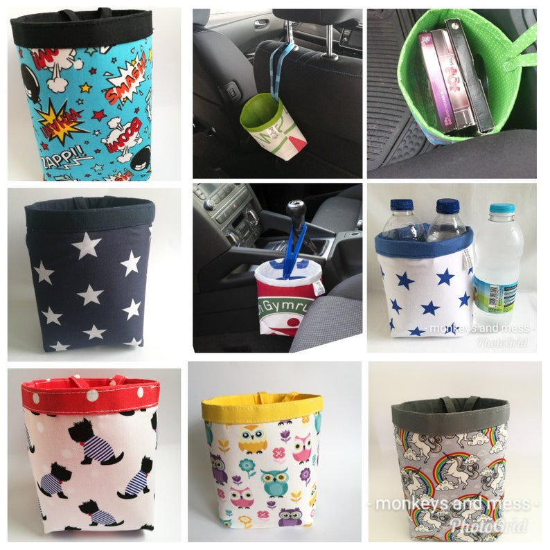Car accessories. Car bin. Car tidy. car organizer car trash Etsy