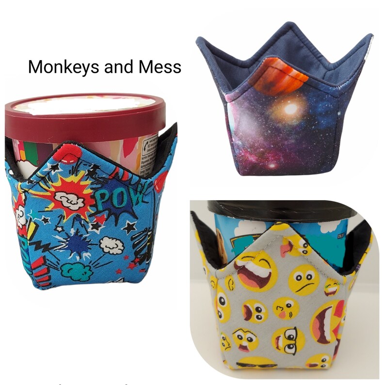 ICE CREAM COZY Ice Cream Tub Holder Personalised Ice Cream Etsy UK