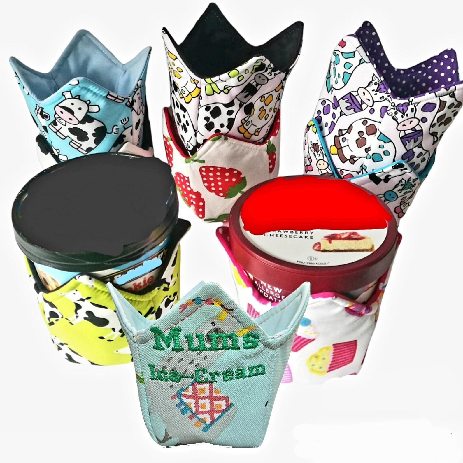 ICE CREAM COZY Ice Cream Tub Holder Personalised Ice Cream Etsy UK
