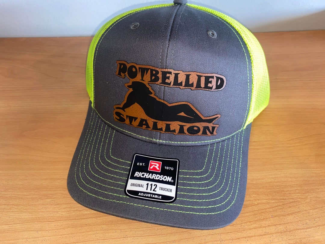 Potbellied Stallion Leather Patch Hat Etsy