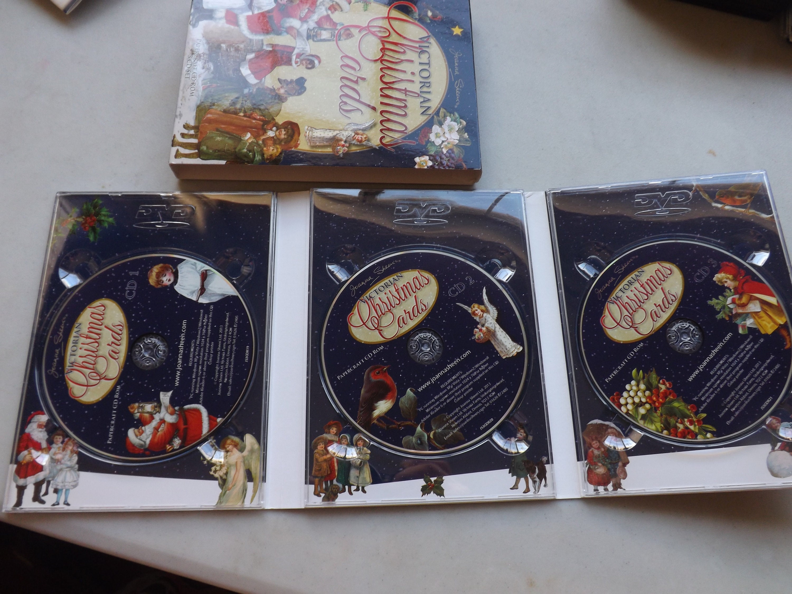Victoriaanse KERSTkaarten Triple CDROMkaart maken Etsy Nederland