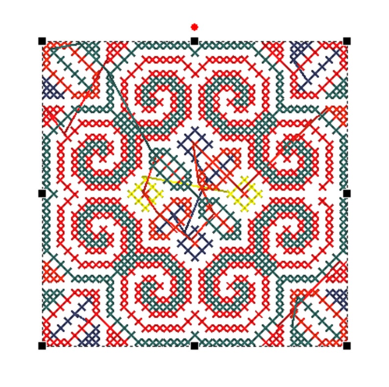 Hmong cross stitchFloral cross stitch machine embroidery | Etsy