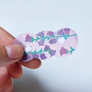 KING JIM Hitotoki Kitta Pre-cut Series Clear PET Die Cut Sticker Flower