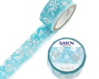 Saien - Limited Chistmas Silver Foil Washi Tape Series - Snow Flake